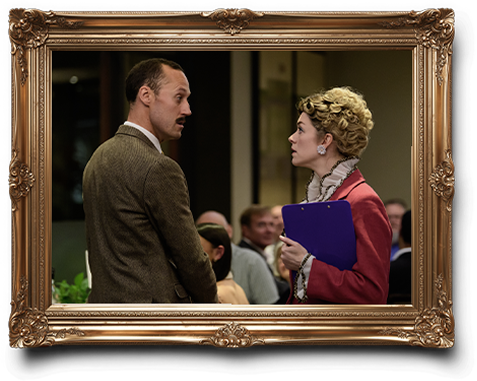 Basil and Sybil arguing during the show