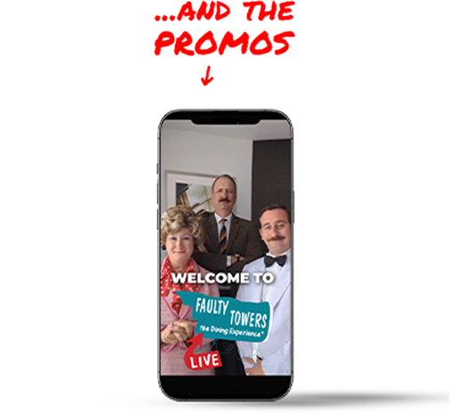 Phone playing the Faulty Towers promo video